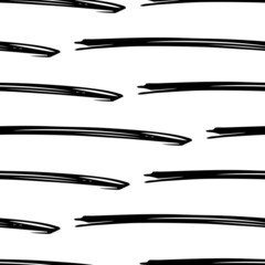 Seamless pattern with black pencil brushstrokes