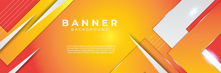 Obraz premium Minimal dynamic orange yellow background gradient. Abstract creative technology digital background, modern landing page concept vector.