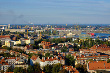 Fototapeta na wymiar The Old Town, Gdansk city, view, buildings, Poland