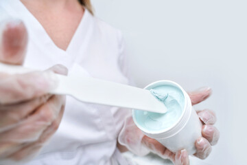 Cosmetology beauty procedure. Woman skin care. Beautiful female person. Rejuvenation treatment....