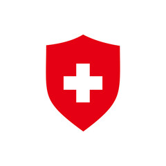 Obraz premium Protection of immunity icon. Shield immune system concept