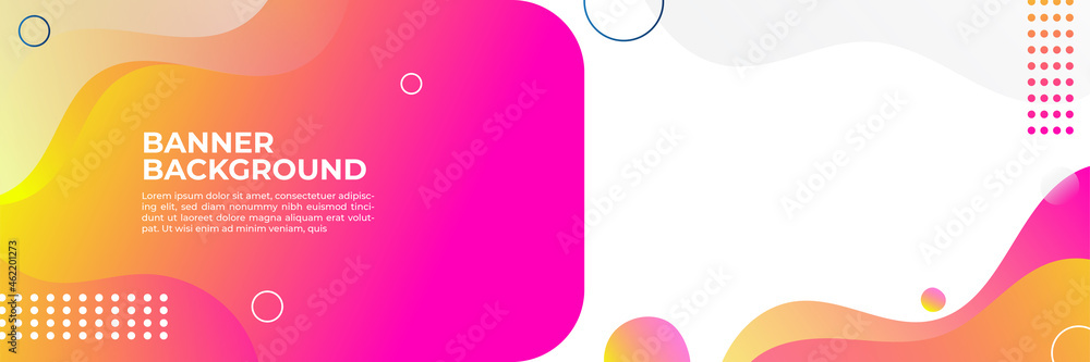 Poster abstract modern banner background gradient color. yellow and pink gradient with halftone decoration.