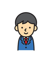 働く人　男性　サラリーマン　スーツ