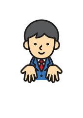 働く人　男性　サラリーマン　スーツ