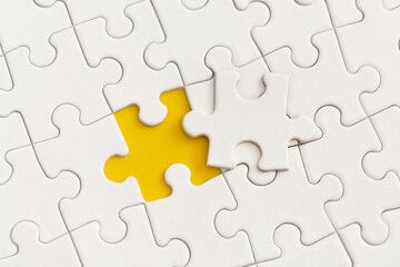 The frame of the puzzle for text. Business strategy, teamwork.