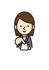 働く人　女性　サラリーマン　スーツ