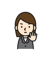 働く人　女性　サラリーマン　スーツ