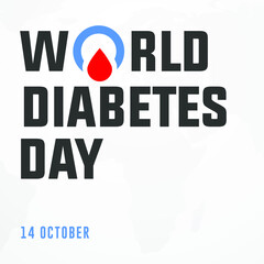 world diabetes day, diabetes awareness month,  modern creative banner, sign, design concept, cover template with a blue circle.