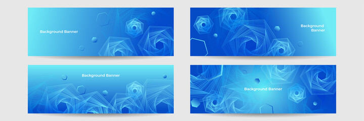 Modern abstract gradient dark blue digital technology banner background