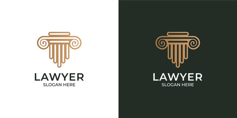 modern minimalist lawyer logo set