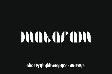 Luxury and elegant alphabet font vector set. MATARAM FONT