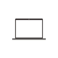 Laptop isolated on a white background - vector illustration.
