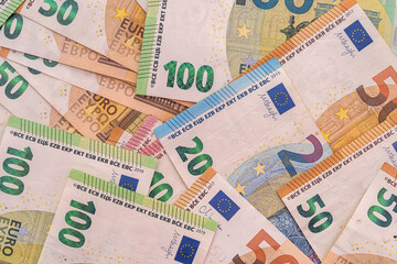 investment euro banknote as finance background