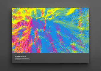 3D background formed from futuristic blocks. Texture. Macrostructural design for flyer, poster, cover or brochure. Voxel art. 3D vector illustration.