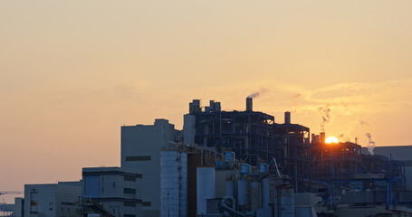 Lamma power station at sunset