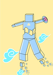 The Box man v.1 blue