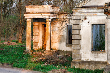 Fototapeta premium elements of the construction of old brick buildings of the 18th century