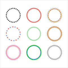 Frame Circle vector Line on white background image for web, presentation, logo, Icon Symbol, frame, photo