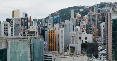 Hong Kong 23 July 2021: Hong Kong business district