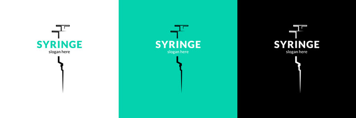 Abstract syringe logo