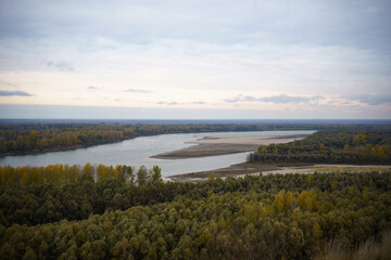 The landscape with river Ob