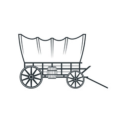 Fototapeta na wymiar illustration of Wagon Western Horse, vector art.