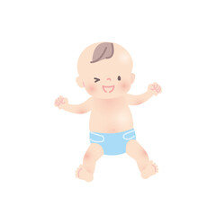 笑顔の赤ちゃんのイラスト素材