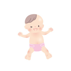 笑顔の赤ちゃんのイラスト素材