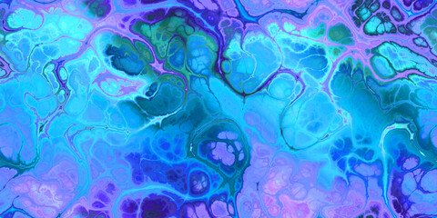 dramatic blue purple green flowing marbled seamless tile, atmospheric waves, intricate tendrils
