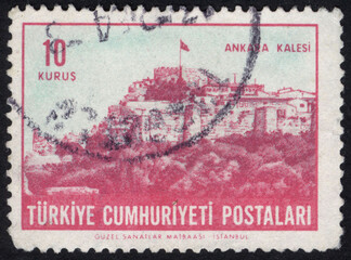 Republic of Turkey postage stamp. Republic of Turkey historical stamp. A postage stamp printed in Republic of Turkey.