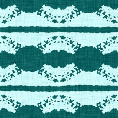 Aegean teal broken stripe rustic linen texture background. Summer line coastal living style. Light turquoise blue cloth effect textile seamless pattern. Washed out beach cottage fabric material. 
