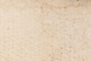 Water stained on brown corrugated packaging material background