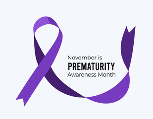 November is Prematurity Awareness Month. Vector illustration