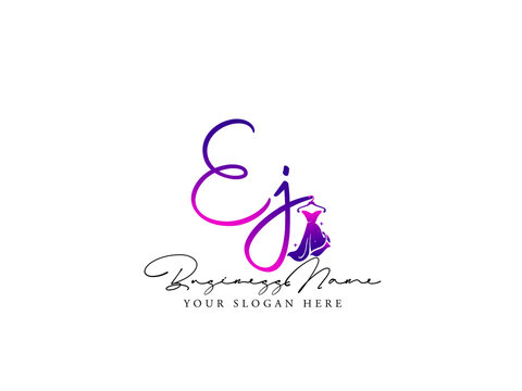 Fashion EJ Logo, Modern ej e j Logo Letter Vector For Clothing, Apparel Fashion Dress Shop