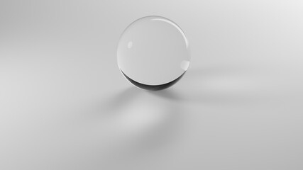 Glass Sphere Illustration. 3D rendering CGI