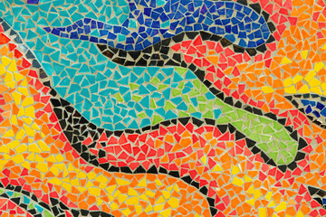 Mosaic tiles of Colorful abstract for background