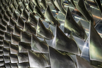 fragment of aircraft engine blades
