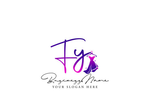 Fashion FY Logo, Modern fy f y Logo Letter Vector For Clothing, Apparel Fashion Dress Shop