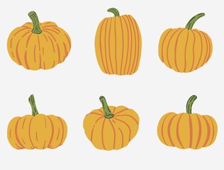 Doodle freehand sketch drawing of pimpkin vegetable.