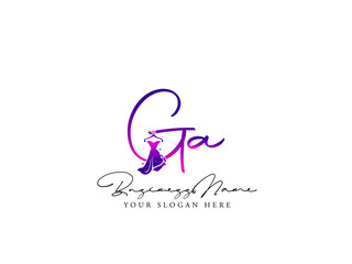Fototapeta Fashion GA Logo, Modern ga g a Logo Letter Vector For Clothing, Apparel Fashion Dress Shop obraz