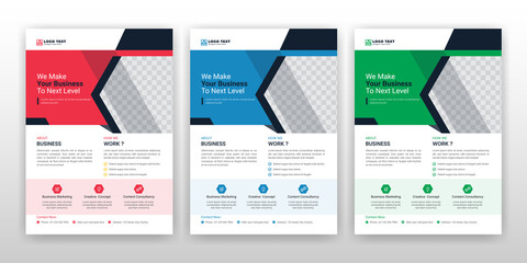 Flyer template poster brochure cover design layout  background, vector illustration template in A4 size