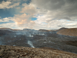 The lava field of Fagradalsfjall vocano, Iceland.