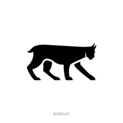 Illustration vector graphic template of bobcat silhouette logo