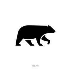 Illustration vector graphic template of bear silhouette logo