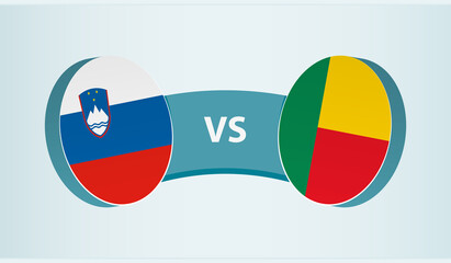 Slovenia versus Benin, team sports competition concept.