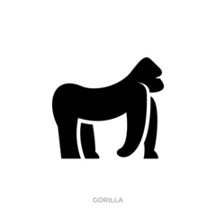 Illustration vector graphic template of gorilla silhouette logo