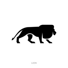 Illustration vector graphic template of lion silhouette logo