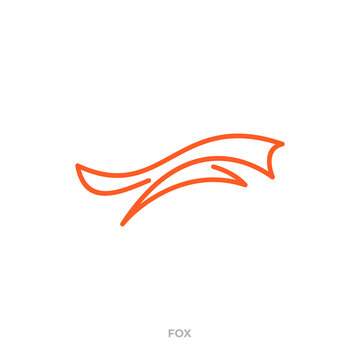 Illustration vector graphic template of fox jump silhouette logo