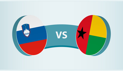 Slovenia versus Guinea-Bissau, team sports competition concept.