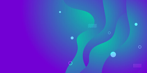 Abstract colorful blue green purple curve background